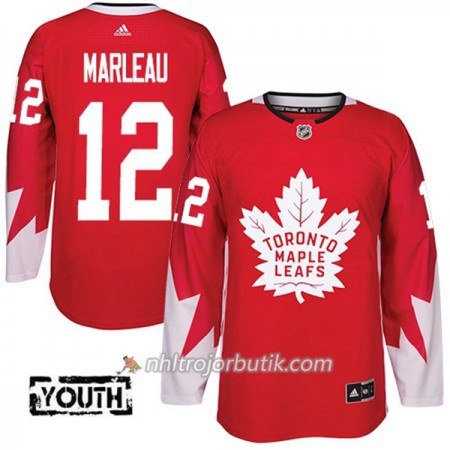Barn Ishockey Toronto Maple Leafs Tröja Patrick Marleau 12 Adidas 2017-2018 Röd Alternate Authentic